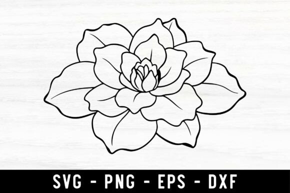 Azalea Flower Line Art SVG for Crafts and Graphics