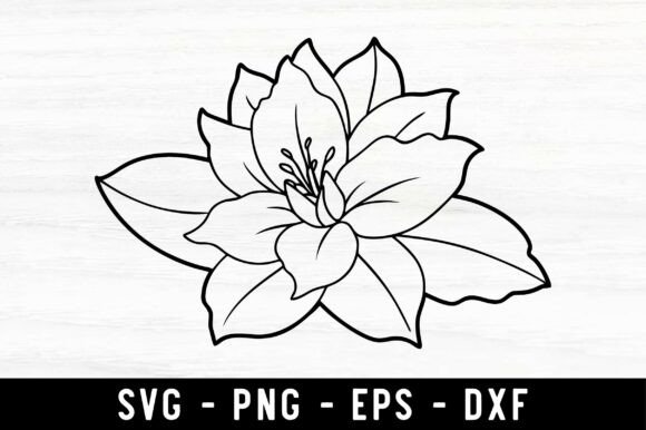 Azalea Flower Svg for Spring Graphics and Crafts