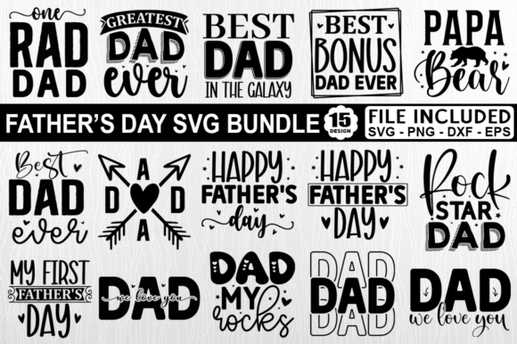 Father’s Day SVG Bundle for Crafts and Graphics