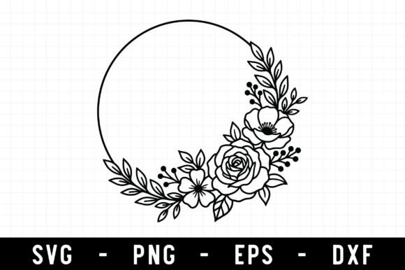 Floral Wreath SVG for Graphic Design and Crafts