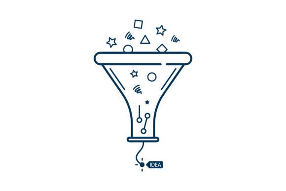 Funnel Filter Data Process Vector Icon