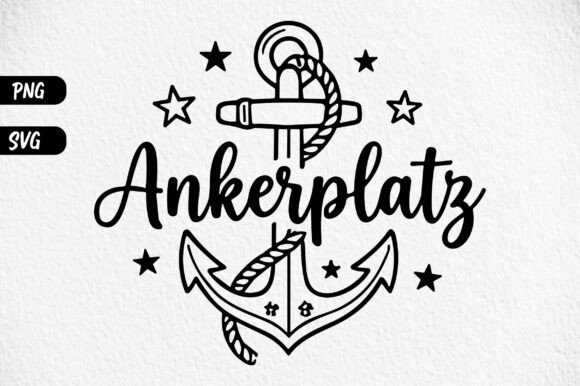 German Coastal Anchor Graphic for Local Branding