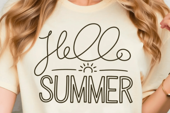 Hello Summer Graphics for T-Shirt Designs