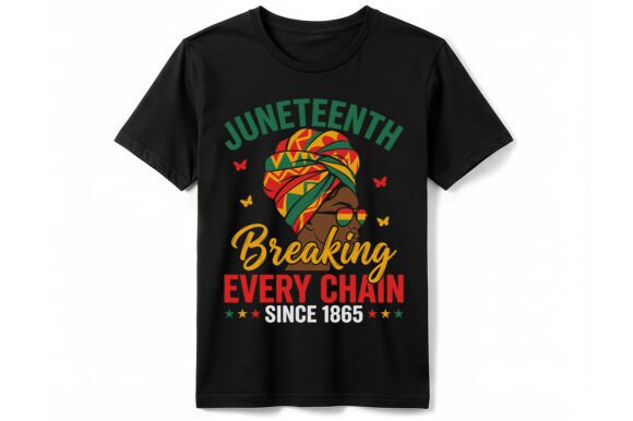 Juneteenth Breaking Every Chain Graphics for T-Shirt Designs