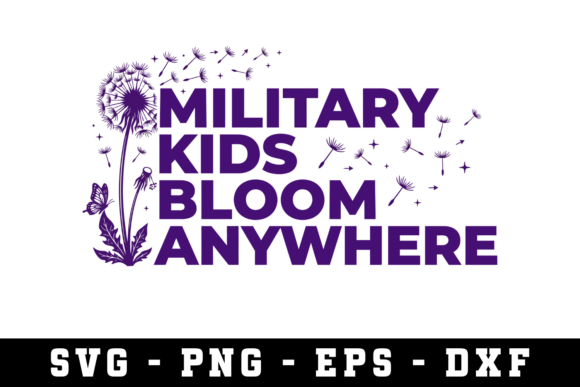 Military Kids Bloom Anywhere Graphics