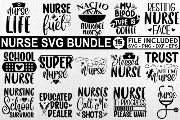 Nurse Life Svg Bundle Graphics for Crafts
