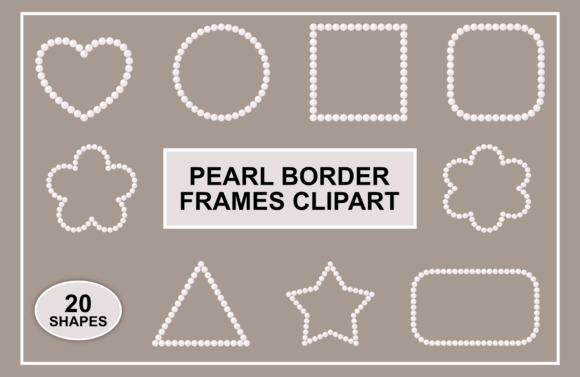 Pearl Border Frames Graphics