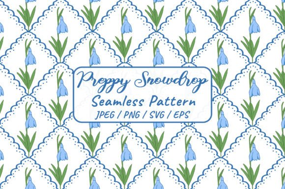 Preppy Snowdrop Spring Graphics for Modern Branding