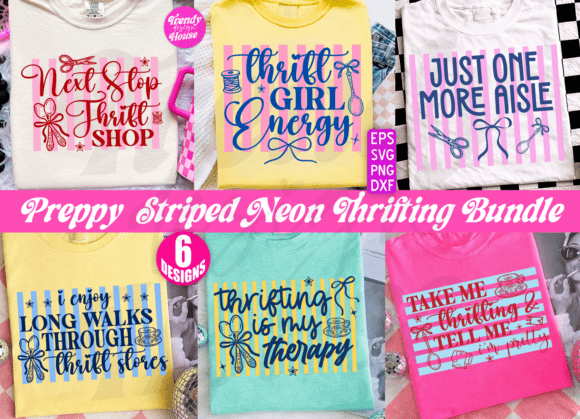 Preppy Thrifting PNG Bundle: A Versatile Graphic Asset for Local Brands