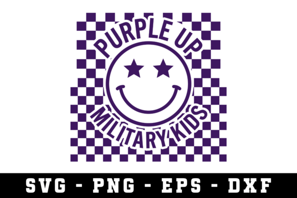 Purple Up Military Kids Svg Graphics for Crafts