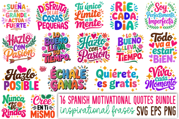 Spanish Motivational Quotes PNG Bundle: A Graphic Designer’s Take