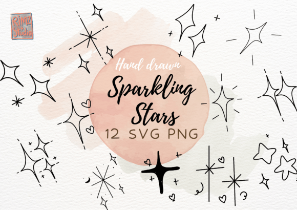 Sparkling Stars Set SVG PNG