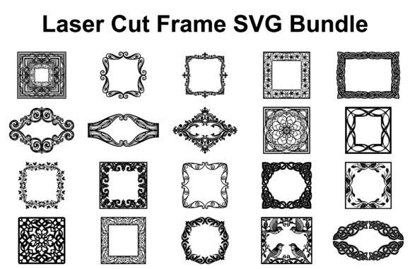 Vintage Frame Laser Cut SVG for Graphics and Crafts